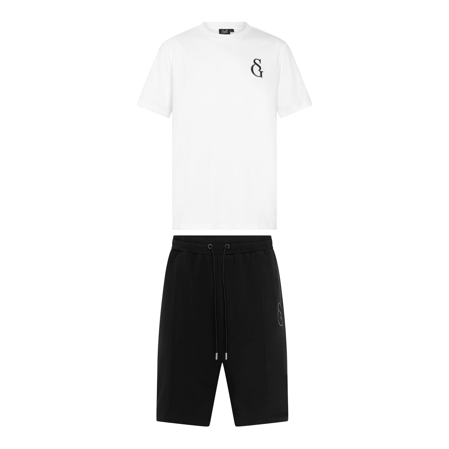 White & Black SG Shorts Set