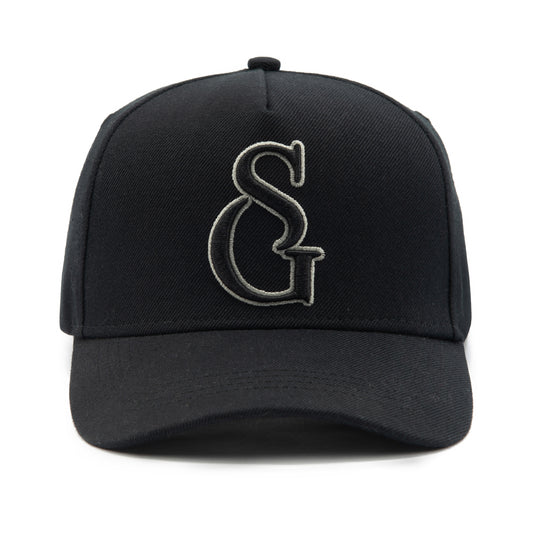 Black ‘SG’ Cap With Grey Outline
