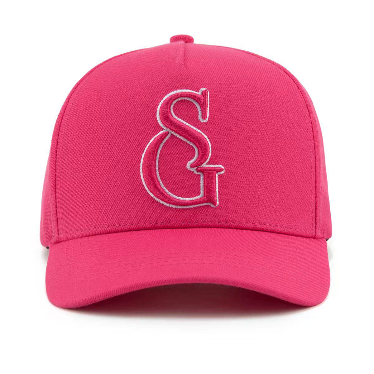 Pink ‘SG’ Cap With white Outline