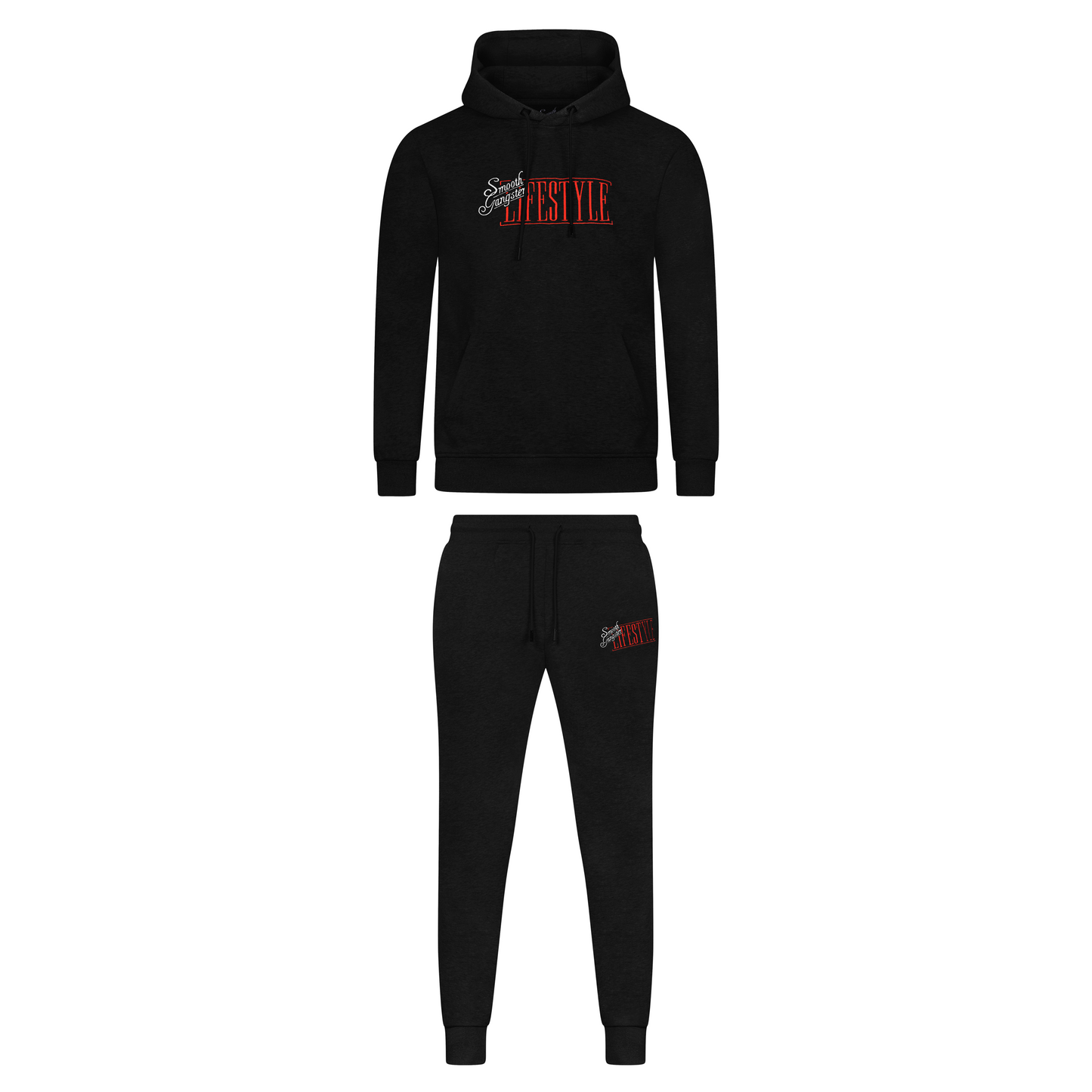Black Smooth Gangster Lifestyle Tracksuit