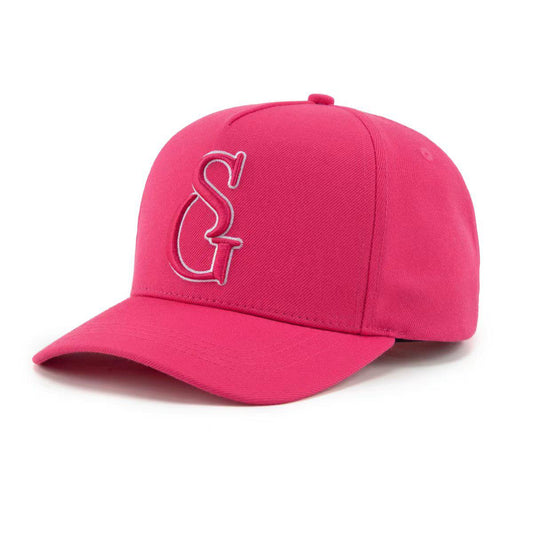 Pink ‘SG’ Cap With white Outline