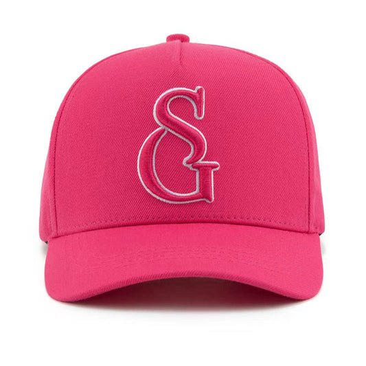 Pink ‘SG’ Cap With white Outline